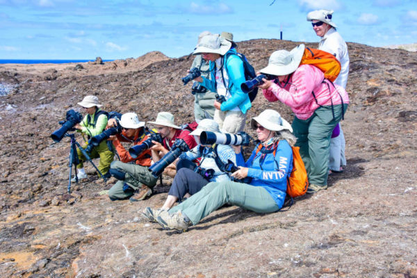 Santa Cruz's guests taking photos in Galapagos.
